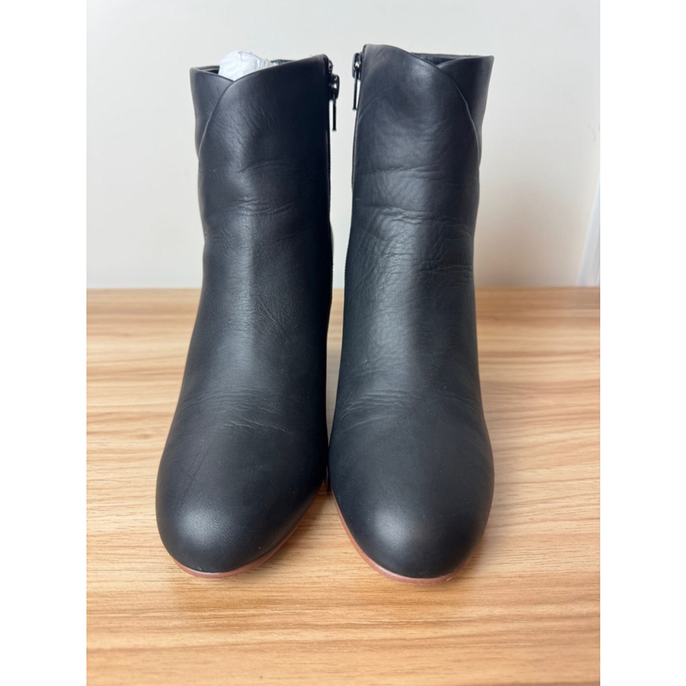 Soludos Black Leather Ankle Venetian Boots Size 7.5 - Picture 1 of 6
